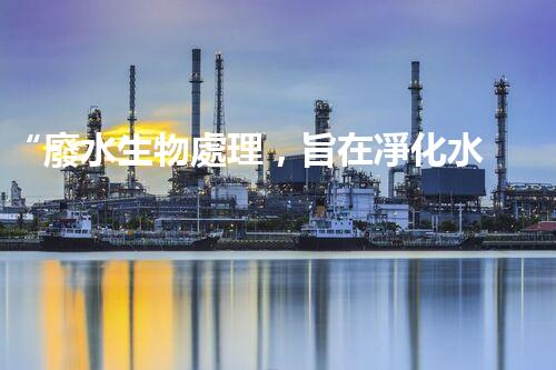 “廢水生物處理，旨在凈化水源，守護(hù)碧水藍(lán)天”